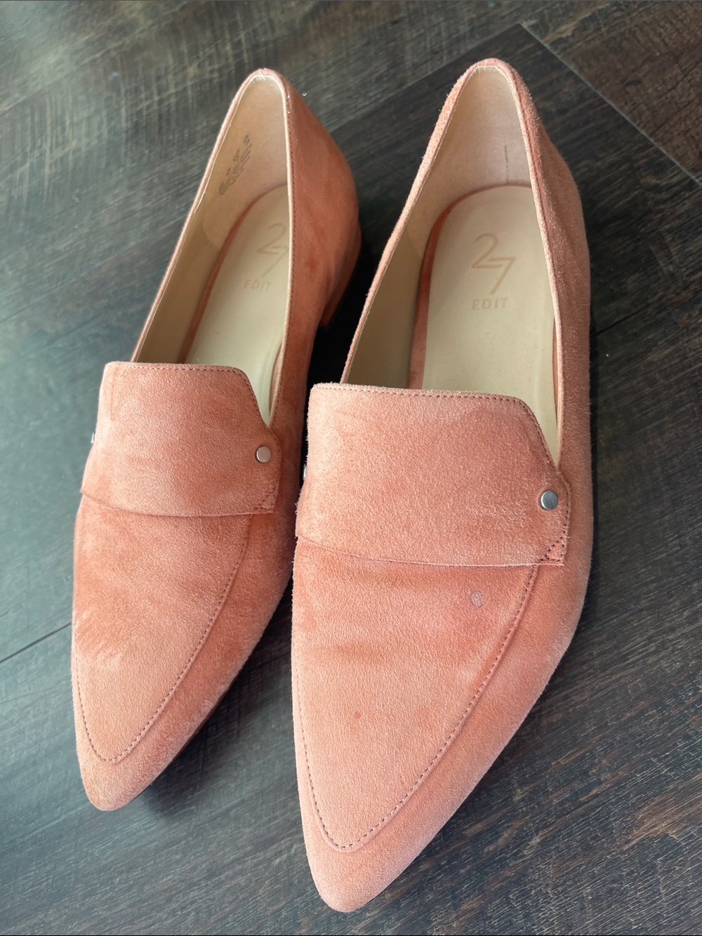 27 Edit 9W pink Suede Loafers